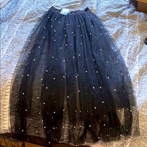 Pearl Black Lace Tutu Skirt